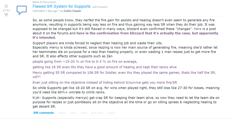 Illustration for article titled Overwatch's Skill Rating System Is Busted For Healers